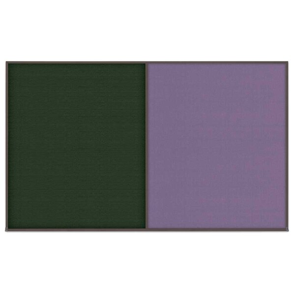 Triple Door Radius Corkboard, 72"x36", Hea, UV7015RC-BLACK-COBACC